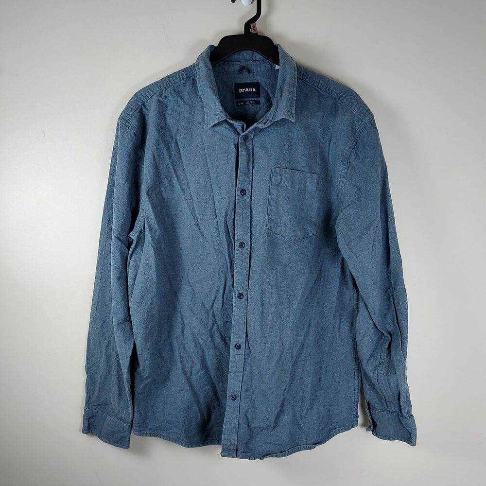 Prana button up flannel mens XL